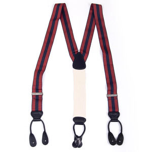 ALEXANDER OLCH RED & BLACK SUSPENDERS FOR TROUSERS | MENS SIZE 110CM